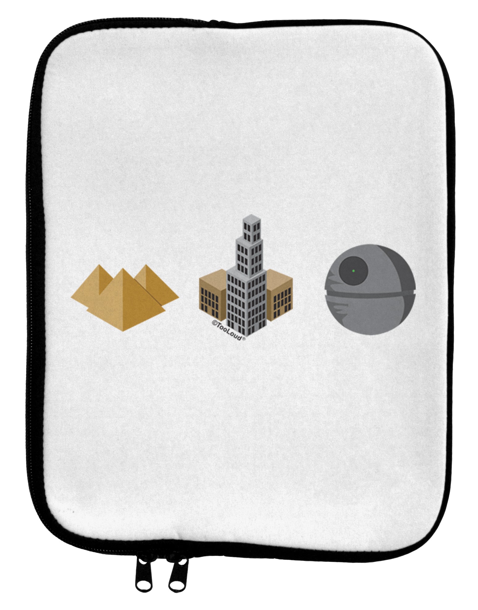 History of Architecture Funny Sci-fi 9 x 11.5 Tablet Sleeve by TooLoud-TooLoud-White-Black-Davson Sales
