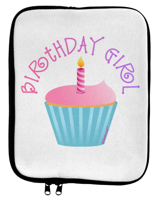 Birthday Girl - Candle Cupcake 9 x 11.5 Tablet Sleeve by TooLoud-TooLoud-White-Black-Davson Sales