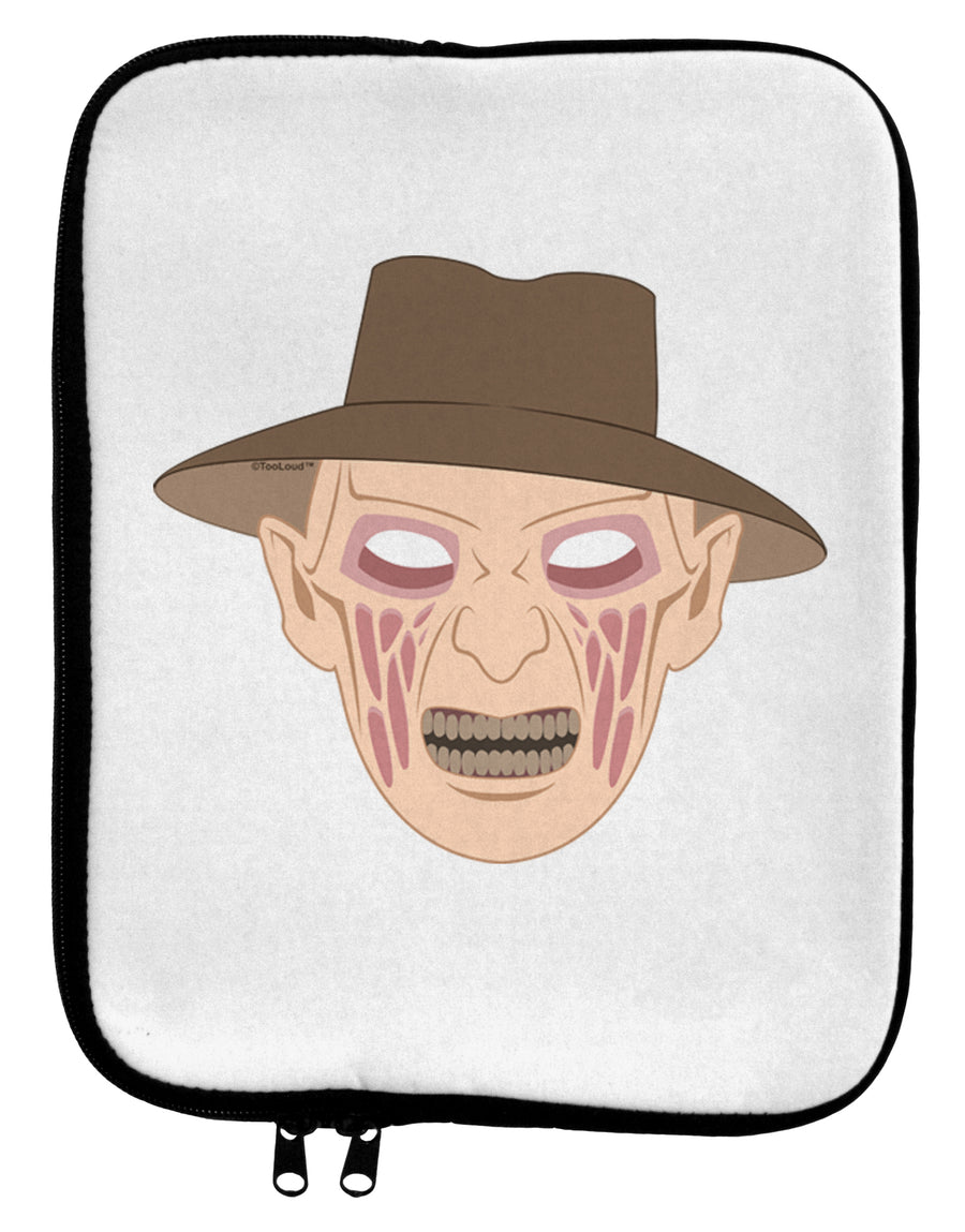 Scary Face With a Hat - Halloween 9 x 11.5 Tablet Sleeve-TooLoud-White-Black-Davson Sales