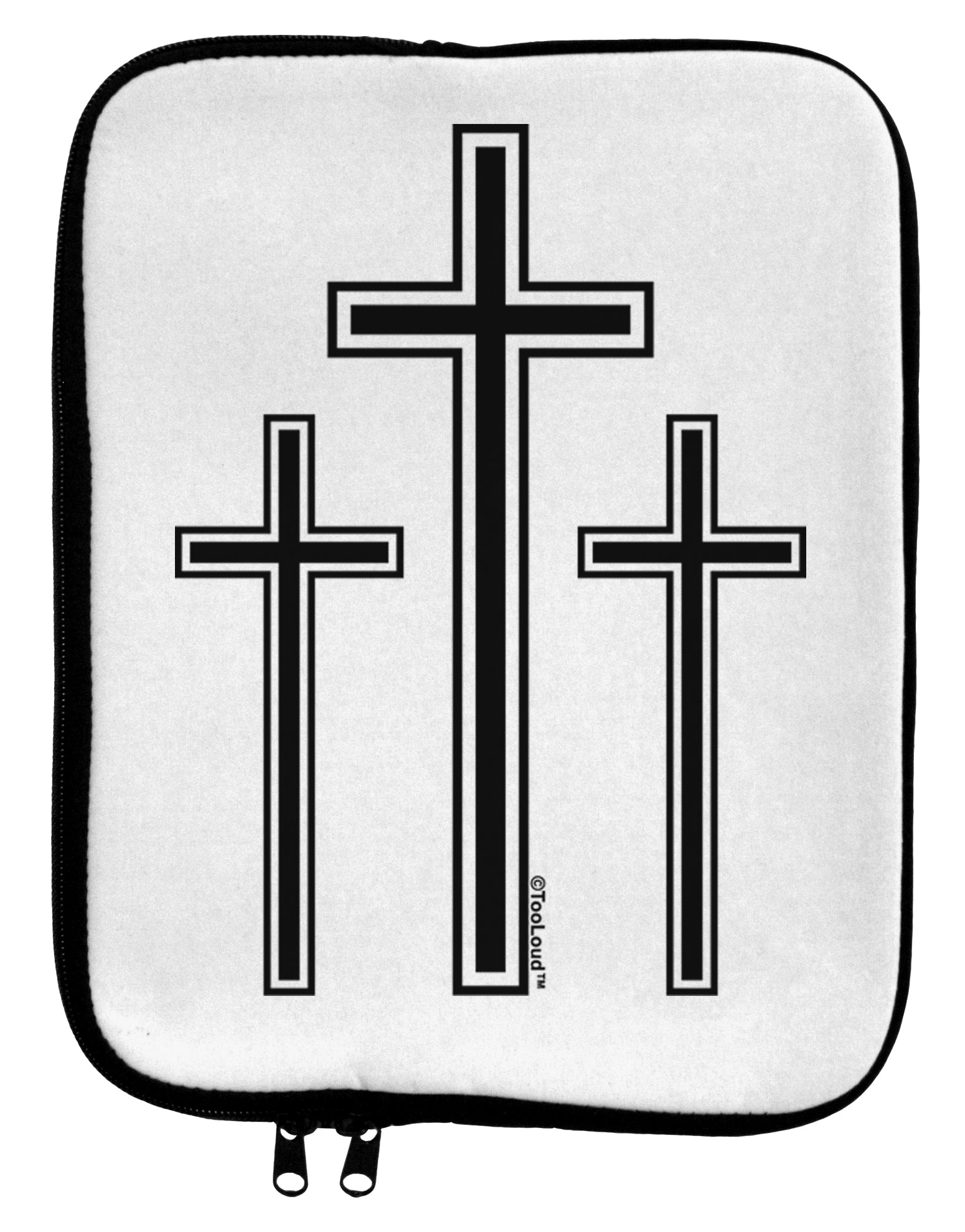 Three Cross Design - Easter 9 x 11.5 Tablet Sleeve by TooLoud-TooLoud-White-Black-Davson Sales