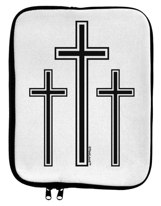 Three Cross Design - Easter 9 x 11.5 Tablet Sleeve by TooLoud-TooLoud-White-Black-Davson Sales