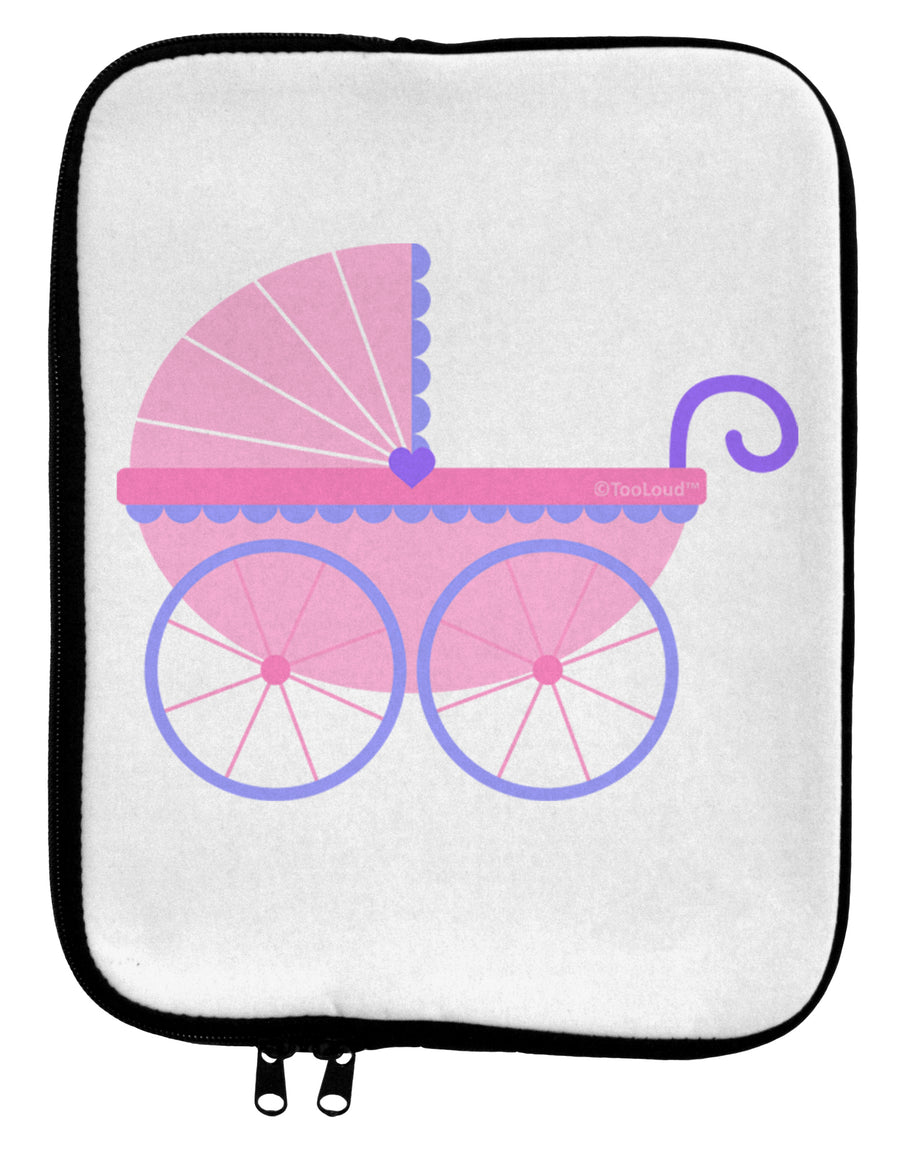 Baby Girl Carriage 9 x 11.5 Tablet Sleeve by TooLoud-TooLoud-White-Black-Davson Sales