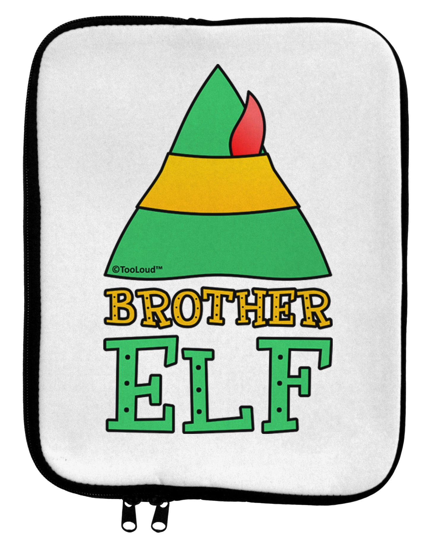 Matching Christmas Design - Elf Family - Brother Elf 9 x 11.5 Tablet Sleeve by TooLoud-TooLoud-White-Black-Davson Sales