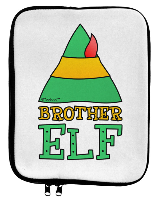 Matching Christmas Design - Elf Family - Brother Elf 9 x 11.5 Tablet Sleeve by TooLoud-TooLoud-White-Black-Davson Sales