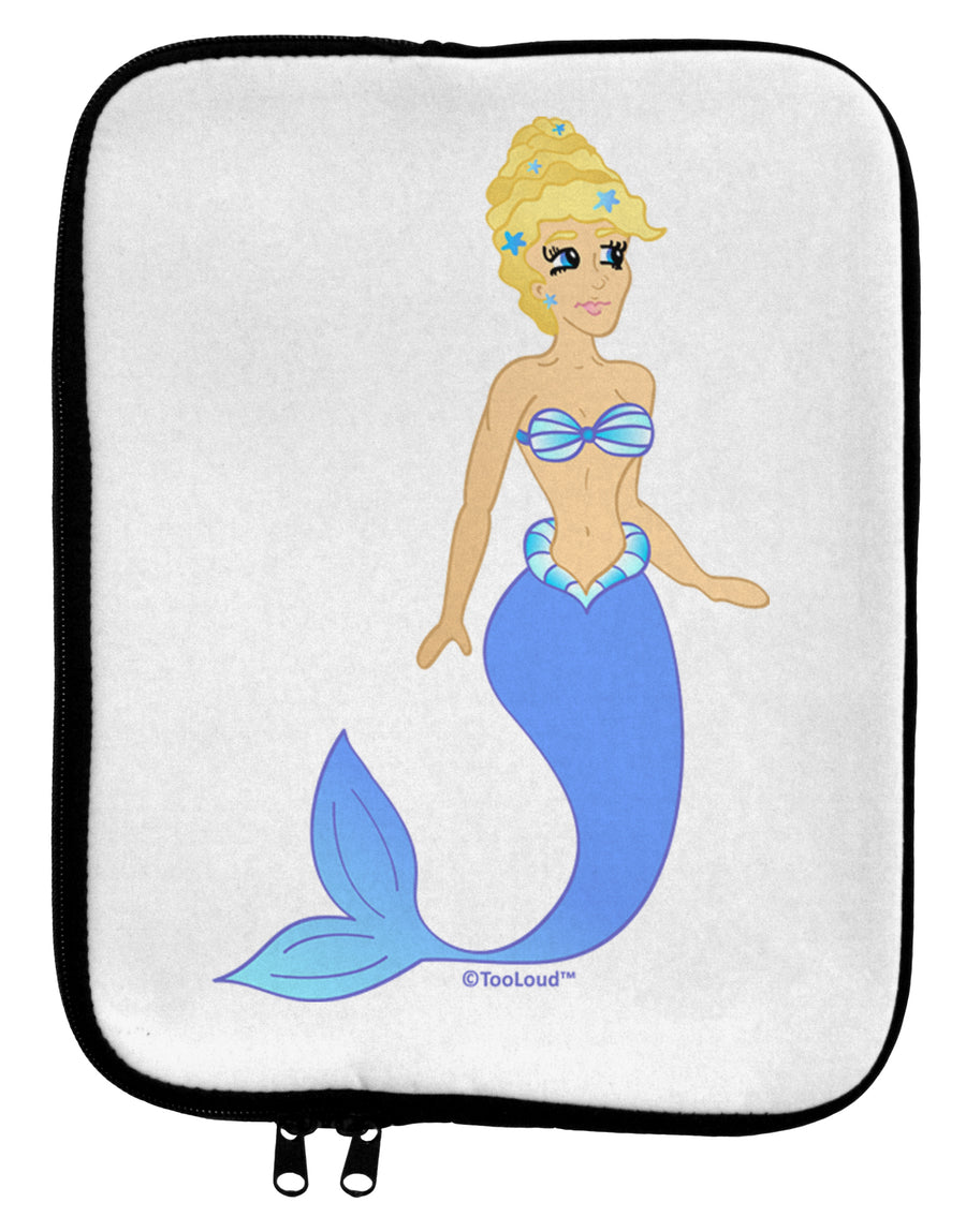 Mermaid Design - Blue 9 x 11.5 Tablet Sleeve by TooLoud-TooLoud-White-Black-Davson Sales