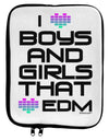 I Heart Boys and Girls That Heart EDM 9 x 11.5 Tablet Sleeve by TooLoud-TooLoud-White-Black-Davson Sales