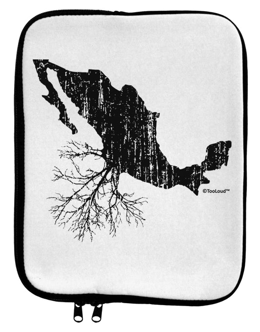 Mexican Roots Design - Distressed 9 x 11.5 Tablet Sleeve by TooLoud-TooLoud-White-Black-Davson Sales