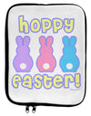 Three Easter Bunnies - Hoppy Easter 9 x 11.5 Tablet Sleeve by TooLoud-TooLoud-White-Black-Davson Sales