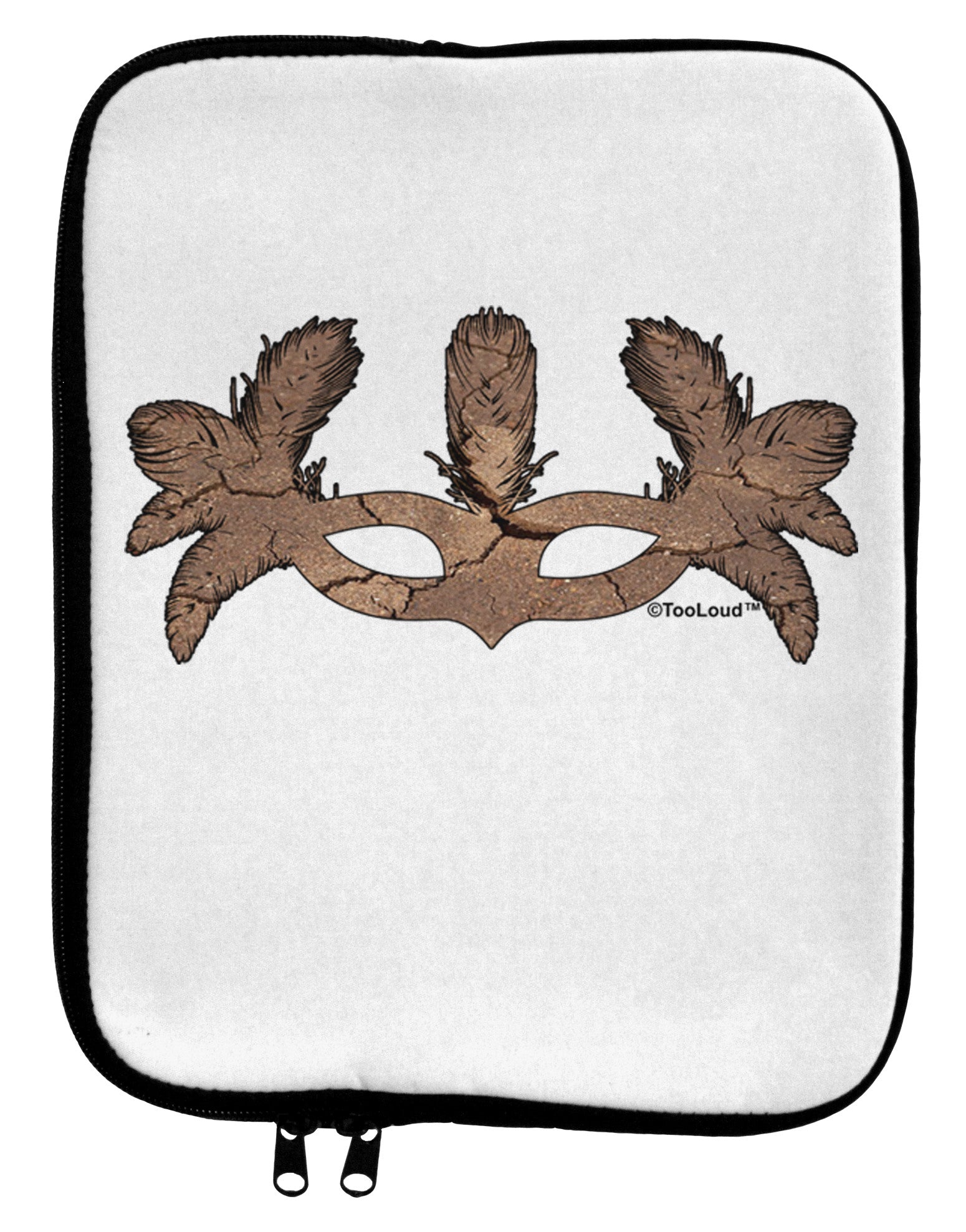 Earth Masquerade Mask 9 x 11.5 Tablet Sleeve by TooLoud-TooLoud-White-Black-Davson Sales