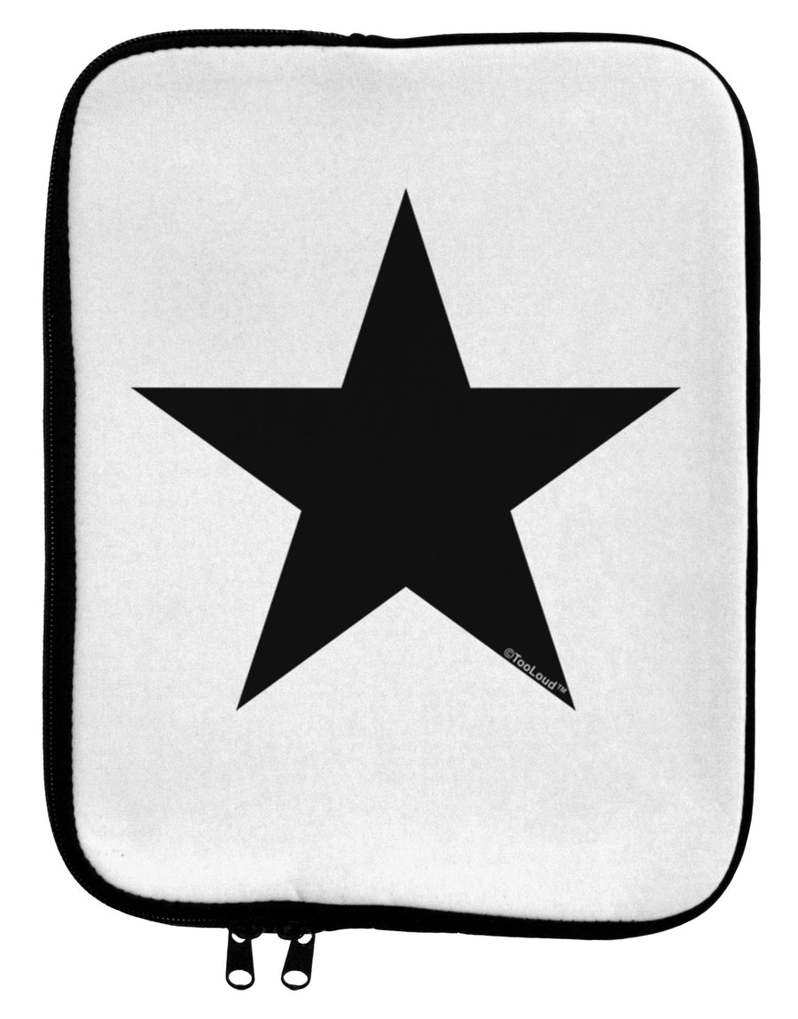 Black Star 9 x 11.5 Tablet Sleeve-TabletSleeves-TooLoud-Davson Sales