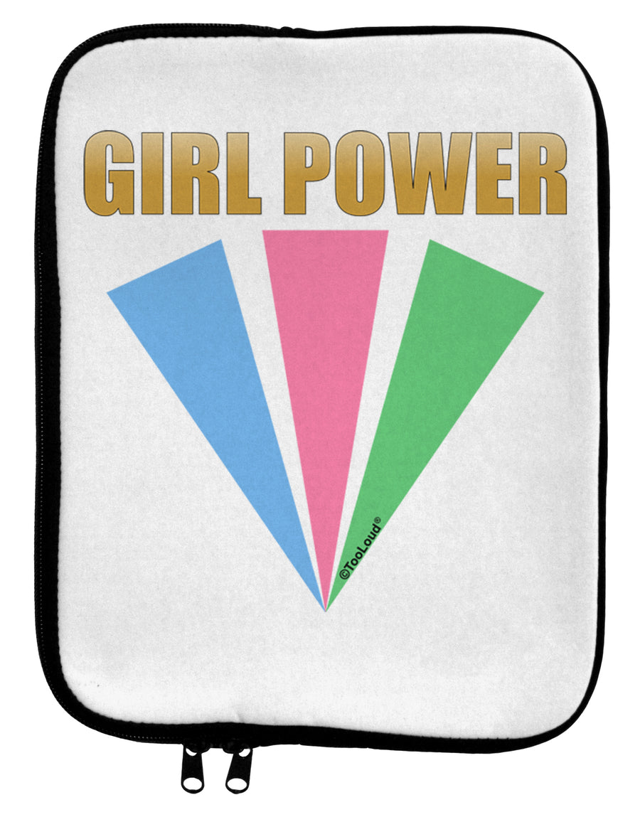Girl Power Stripes 9 x 11.5 Tablet Sleeve by TooLoud-TooLoud-White-Black-Davson Sales