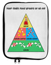 Four Main Food Groups of an Elf - Christmas 9 x 11.5 Tablet Sleeve-TooLoud-White-Black-Davson Sales