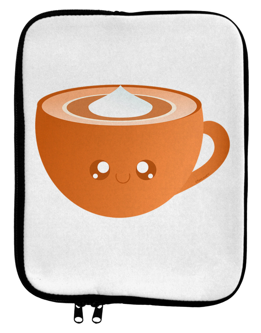 Cute Holiday Drink Pumpkin Spice Latte 9 x 11.5 Tablet Sleeve-TooLoud-White-Black-Davson Sales