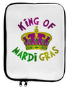 King Of Mardi Gras 9 x 11.5 Tablet Sleeve-TooLoud-White-Black-Davson Sales