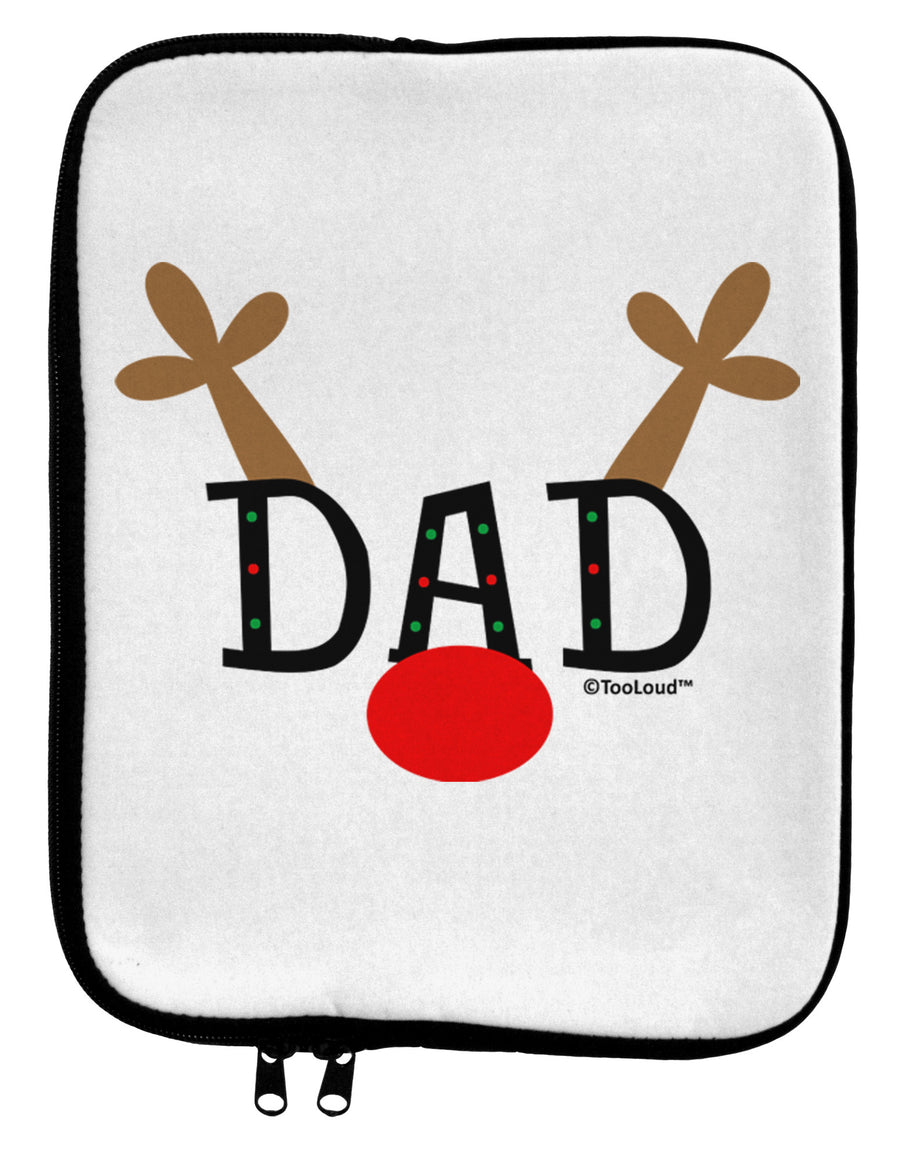 Matching Family Christmas Design - Reindeer - Dad 9 x 11.5 Tablet Sleeve by TooLoud-TooLoud-White-Black-Davson Sales