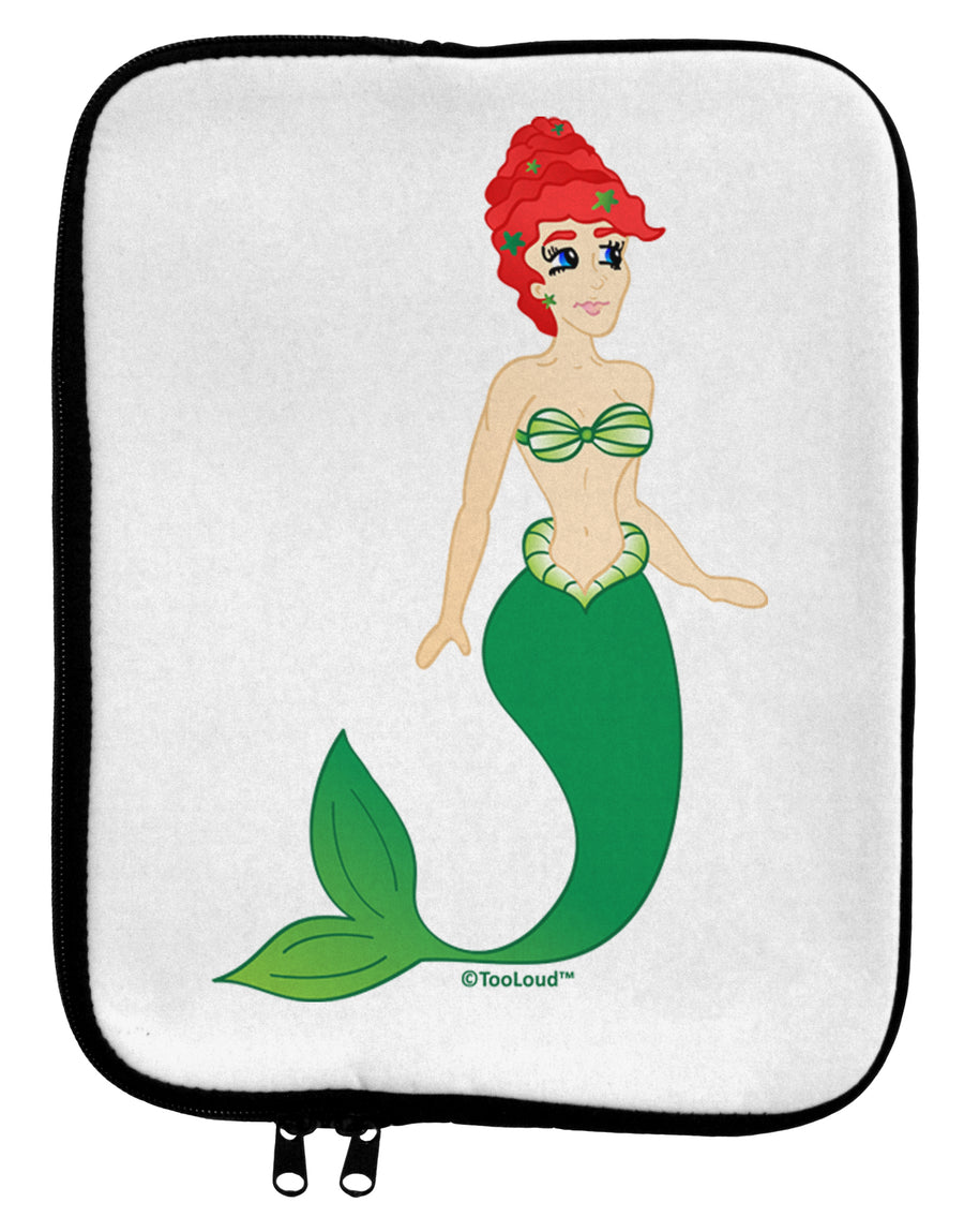 Mermaid Design - Green 9 x 11.5 Tablet Sleeve by TooLoud-TooLoud-White-Black-Davson Sales