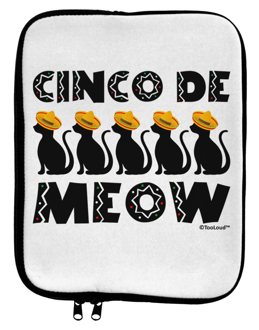 Five Cats - Cinco de Meow 9 x 11.5 Tablet Sleeve by TooLoud-TooLoud-White-Black-Davson Sales