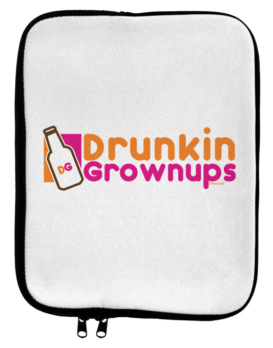 Drunken Grown ups Funny Drinking 9 x 11.5 Tablet Sleeve by TooLoud-TooLoud-White-Black-Davson Sales