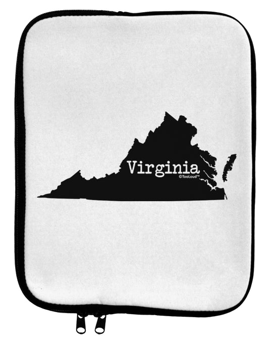 Virginia - United States Shape 9 x 11.5 Tablet Sleeve by TooLoud-TooLoud-White-Black-Davson Sales