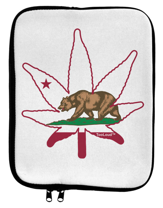 California Bear Leaf Design 9 x 11.5 Tablet Sleeve by TooLoud-TooLoud-White-Black-Davson Sales