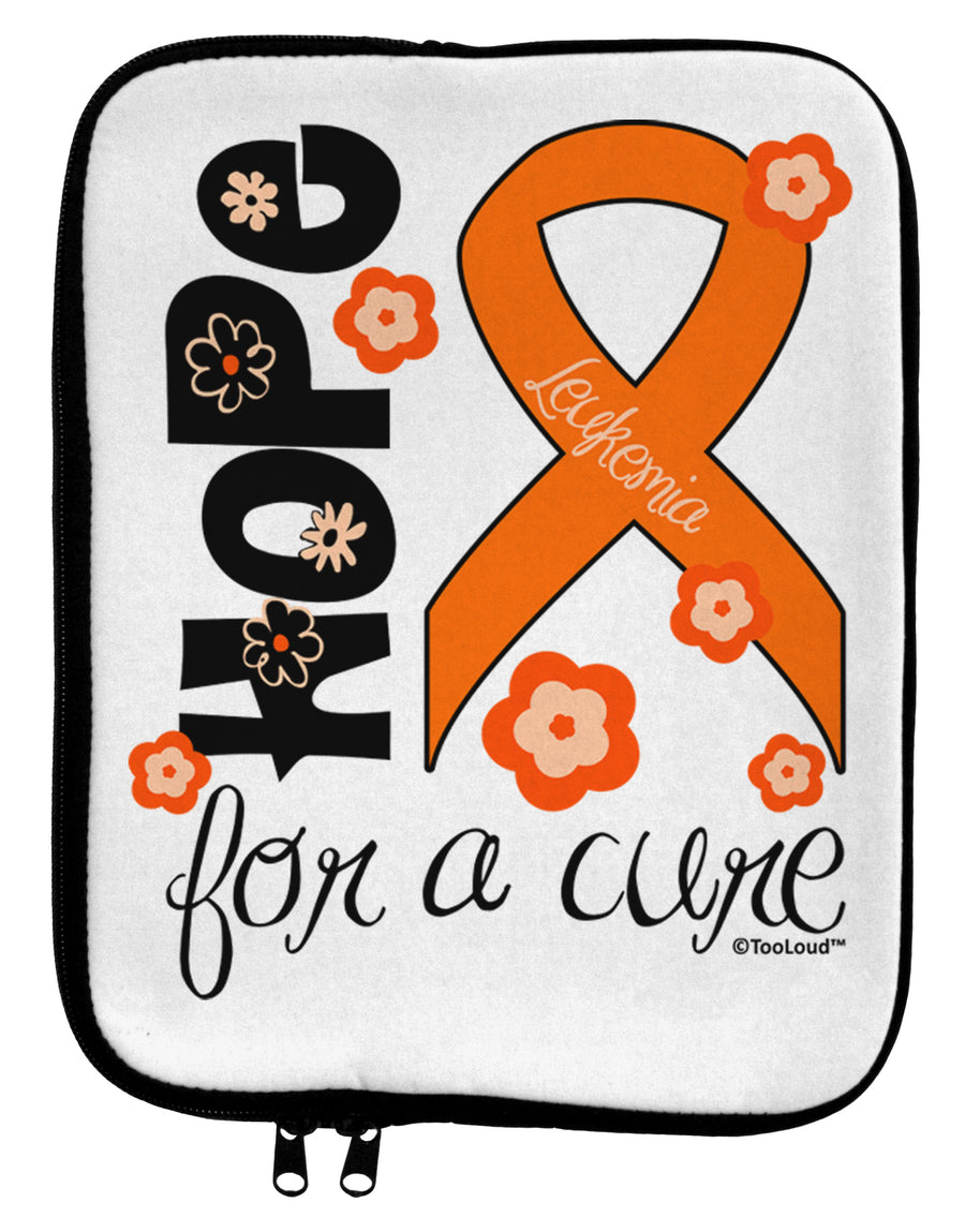 Hope for a Cure - Orange Ribbon Leukemia - Flowers 9 x 11.5 Tablet Sleeve by TooLoud-TooLoud-White-Black-Davson Sales