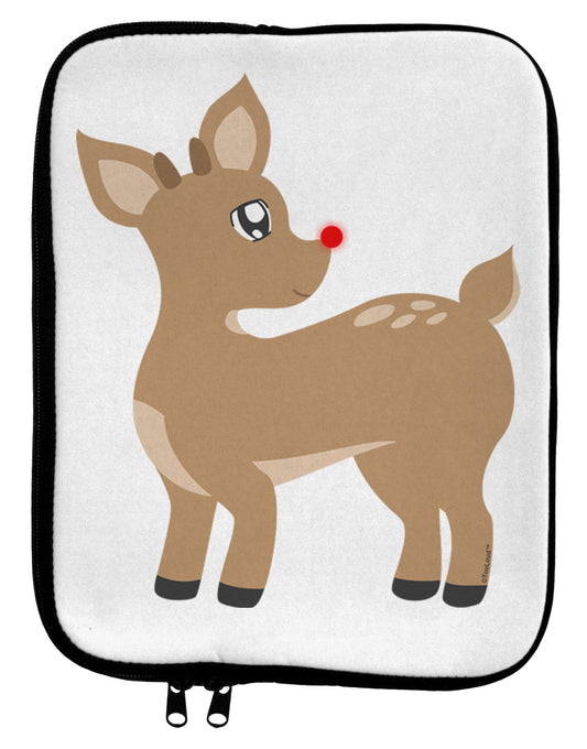 Cute Little Rudolph the Reindeer - Christmas 9 x 11.5 Tablet Sleeve by TooLoud-TooLoud-White-Black-Davson Sales
