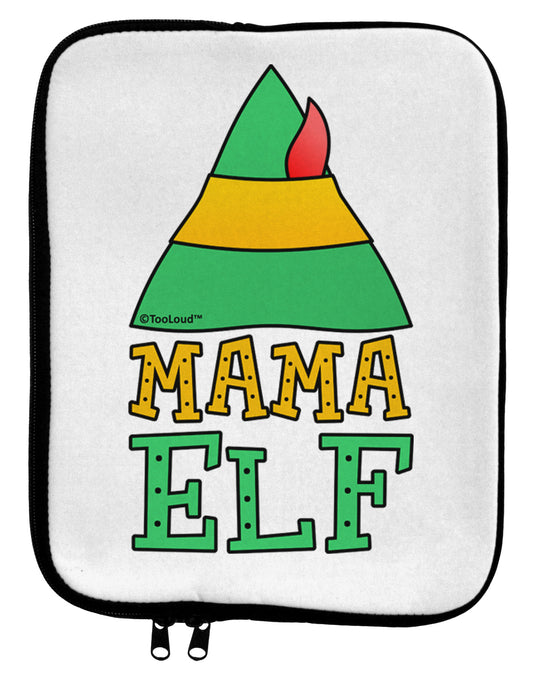 Matching Christmas Design - Elf Family - Mama Elf 9 x 11.5 Tablet Sleeve by TooLoud-TooLoud-White-Black-Davson Sales