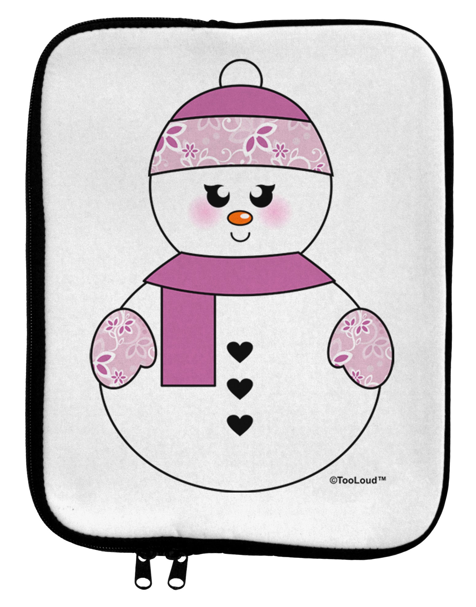 Cute Girl Snowman - Christmas 9 x 11.5 Tablet Sleeve by TooLoud-TooLoud-White-Black-Davson Sales