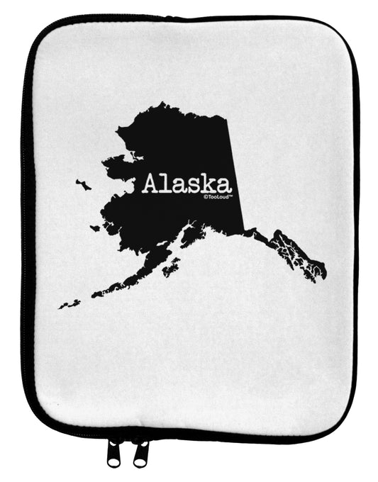 Alaska - United States Shape 9 x 11.5 Tablet Sleeve by TooLoud-TooLoud-White-Black-Davson Sales