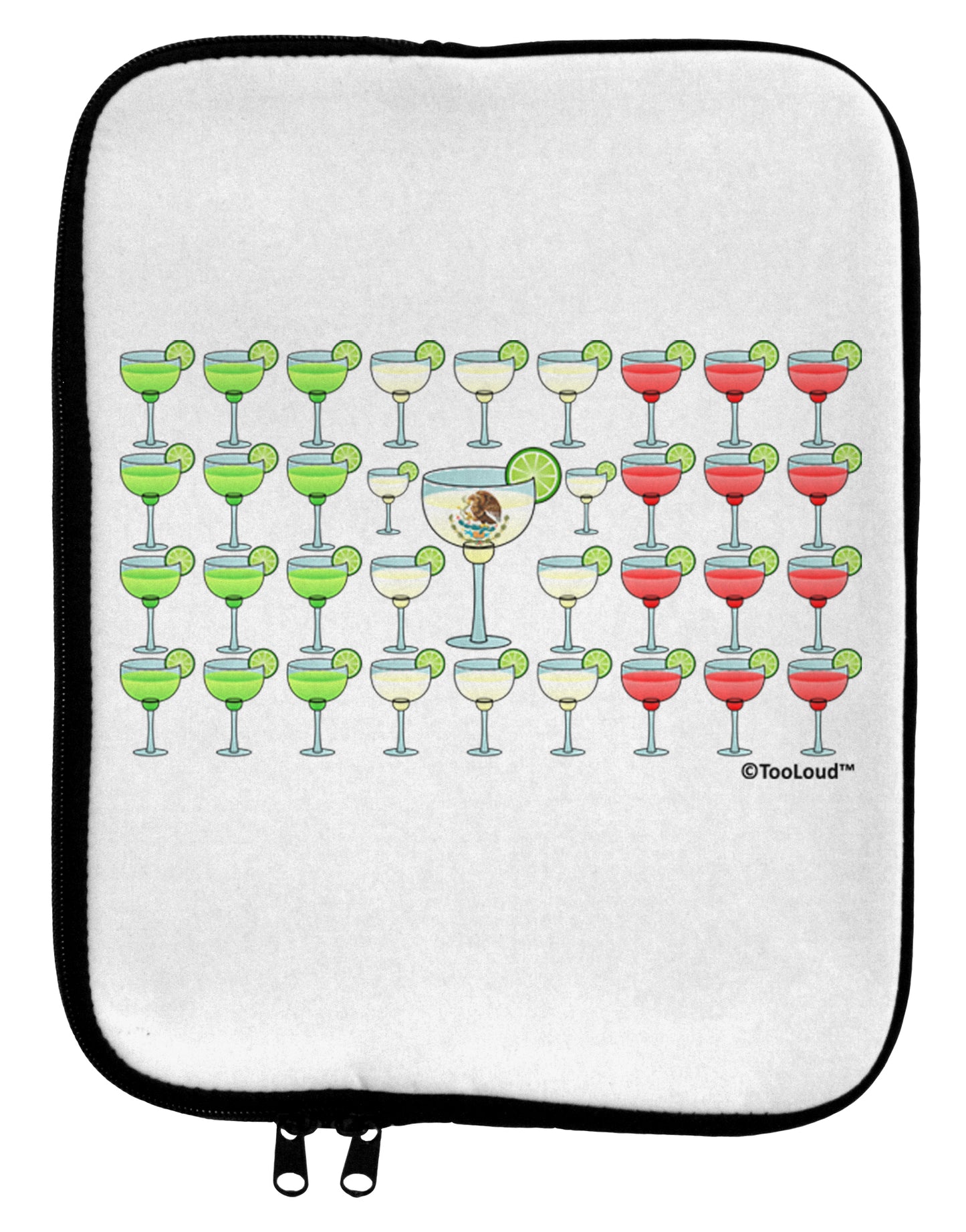 Mexican Flag of Margaritas 9 x 11.5 Tablet Sleeve by TooLoud-TooLoud-White-Black-Davson Sales