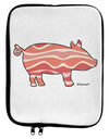 Bacon Pig Silhouette 9 x 11.5 Tablet Sleeve by TooLoud-TooLoud-White-Black-Davson Sales