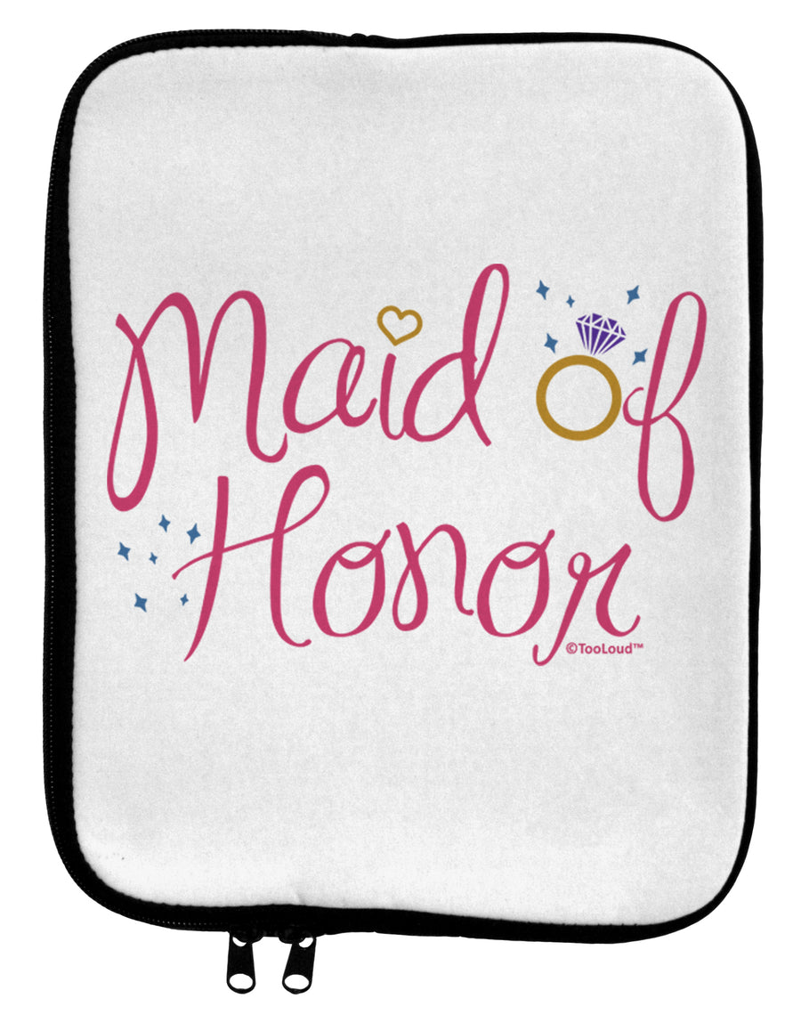 Maid of Honor - Diamond Ring Design - Color 9 x 11.5 Tablet Sleeve by TooLoud-TooLoud-White-Black-Davson Sales