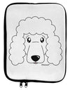 Cute Poodle Dog - White 9 x 11.5 Tablet Sleeve by TooLoud-TooLoud-White-Black-Davson Sales