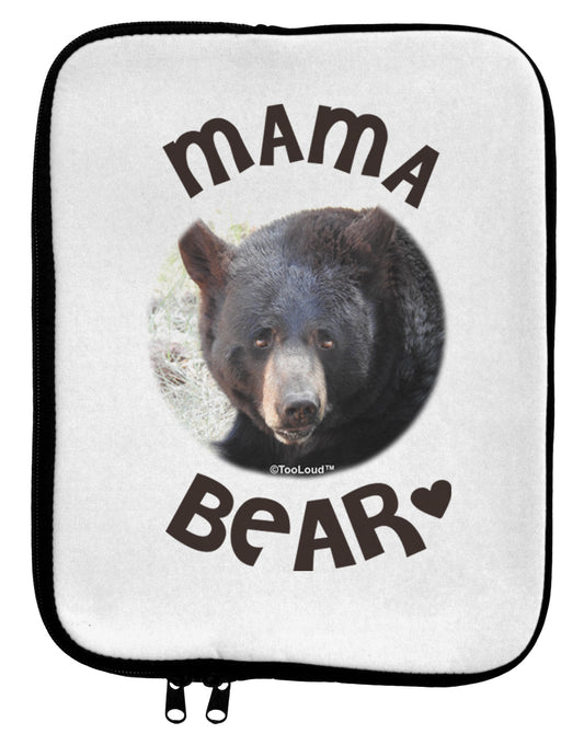 Black Bear - Mama Bear 9 x 11.5 Tablet Sleeve-TooLoud-White-Black-Davson Sales