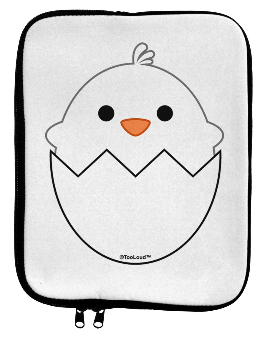 Cute Hatching Chick - White 9 x 11.5 Tablet Sleeve by TooLoud-TooLoud-White-Black-Davson Sales