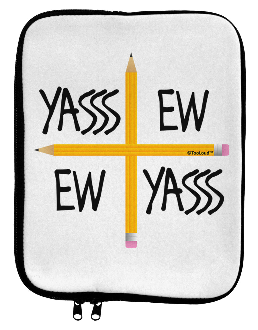 Charlie Charlie Challenge - Funny 9 x 11.5 Tablet Sleeve by TooLoud-TooLoud-White-Black-Davson Sales