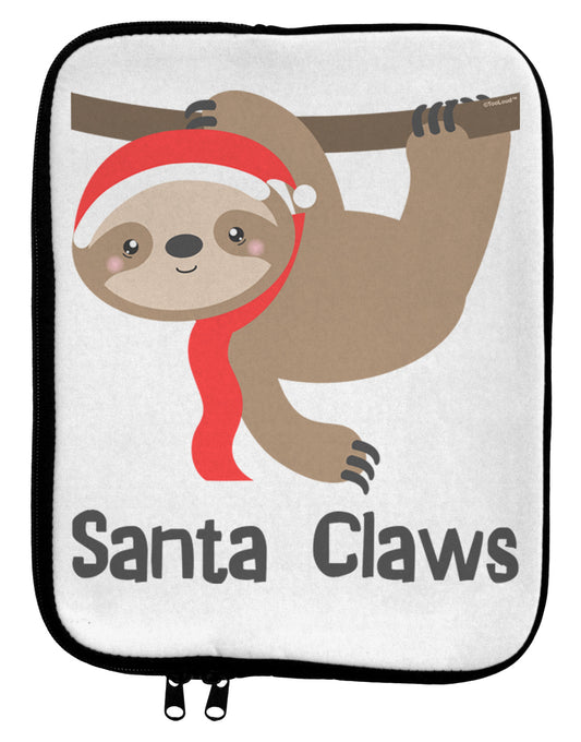 Cute Christmas Sloth - Santa Claws 9 x 11.5 Tablet Sleeve by TooLoud-TooLoud-White-Black-Davson Sales