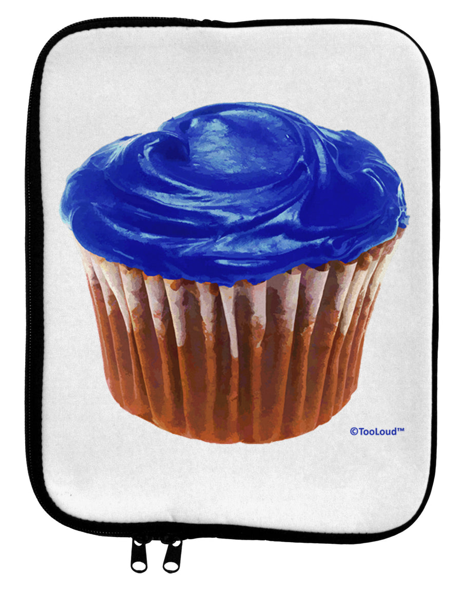 Giant Bright Blue Cupcake 9 x 11.5 Tablet Sleeve by TooLoud-TooLoud-White-Black-Davson Sales