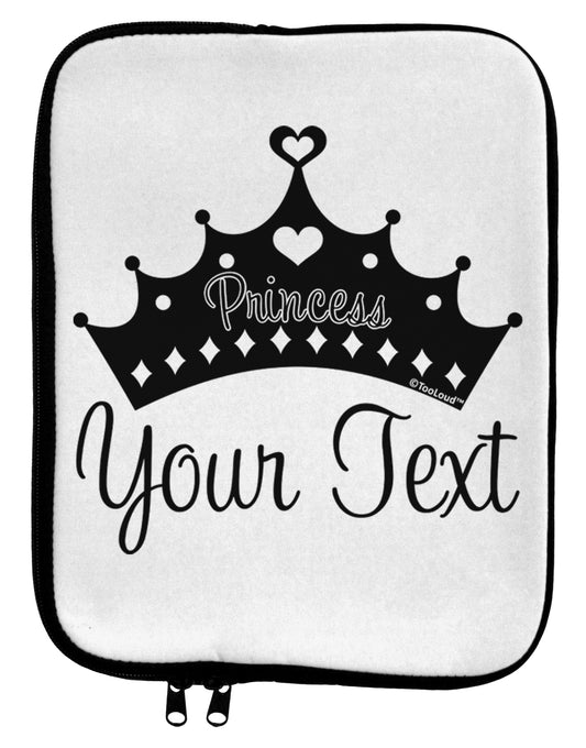 Personalized Princess -Name- Design 9 x 11.5 Tablet Sleeve by TooLoud-TooLoud-White-Black-Davson Sales