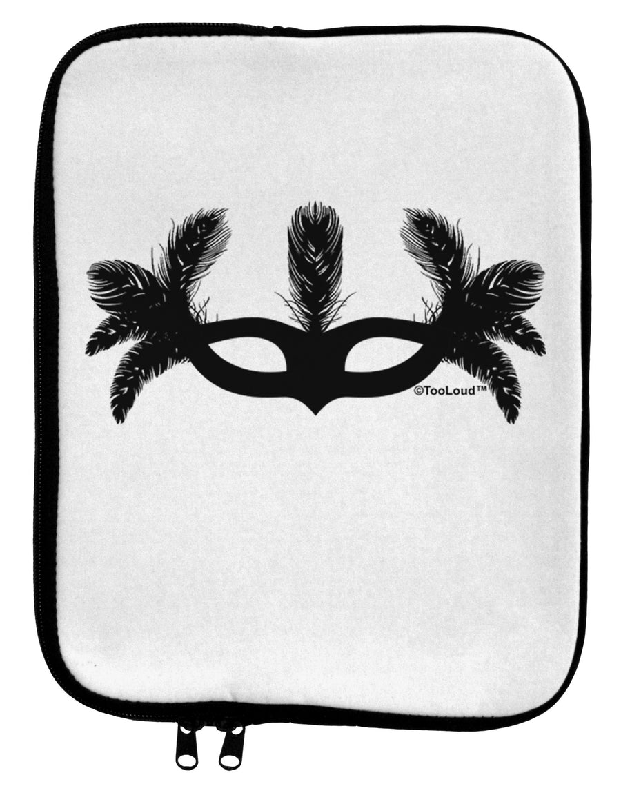 Masquerade Mask Silhouette 9 x 11.5 Tablet Sleeve by TooLoud-TooLoud-White-Black-Davson Sales