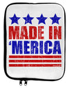 Made in Merica - Stars and Stripes Color Design 9 x 11.5 Tablet Sleeve by TooLoud-TooLoud-White-Black-Davson Sales