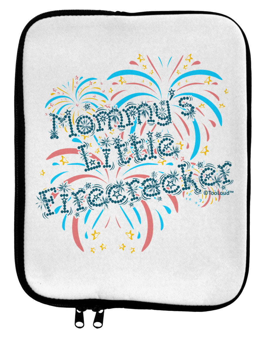 Mommy's Little Firecracker 9 x 11.5 Tablet Sleeve by TooLoud-TooLoud-White-Black-Davson Sales