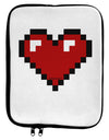 Pixel Heart Design 1 - Valentine's Day 9 x 11.5 Tablet Sleeve by TooLoud-TooLoud-White-Black-Davson Sales