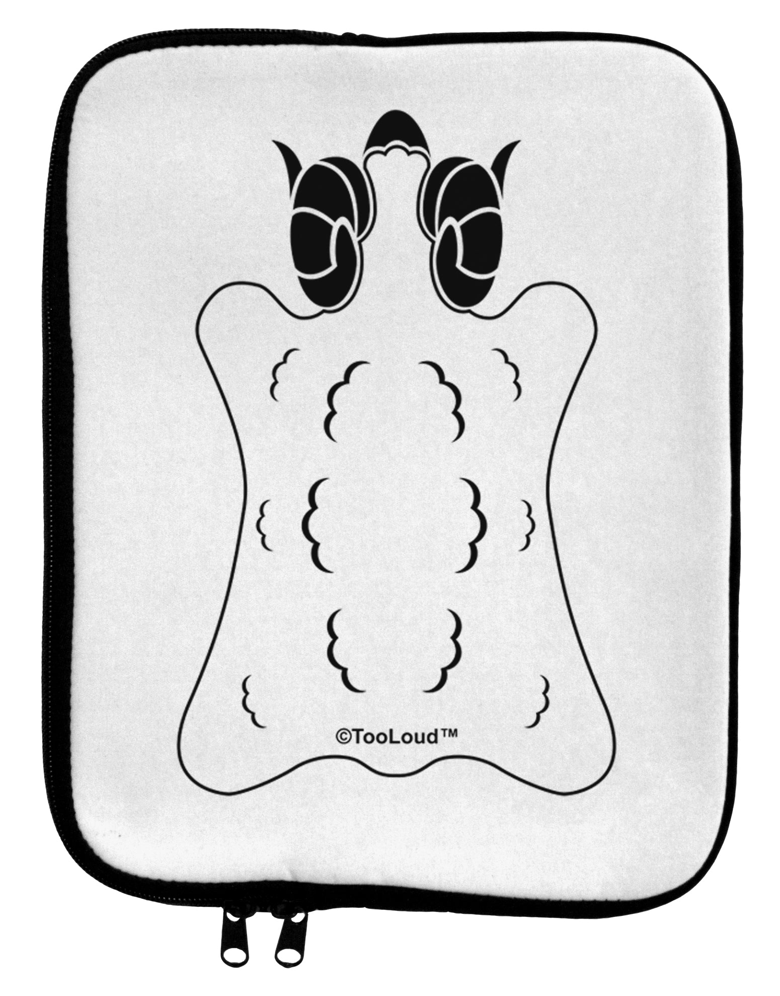 Golden Fleece Black and White Design 9 x 11.5 Tablet Sleeve by TooLoud-TooLoud-White-Black-Davson Sales