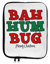 Bah Humbug Merry Christmas 9 x 11.5 Tablet Sleeve-TooLoud-White-Black-Davson Sales
