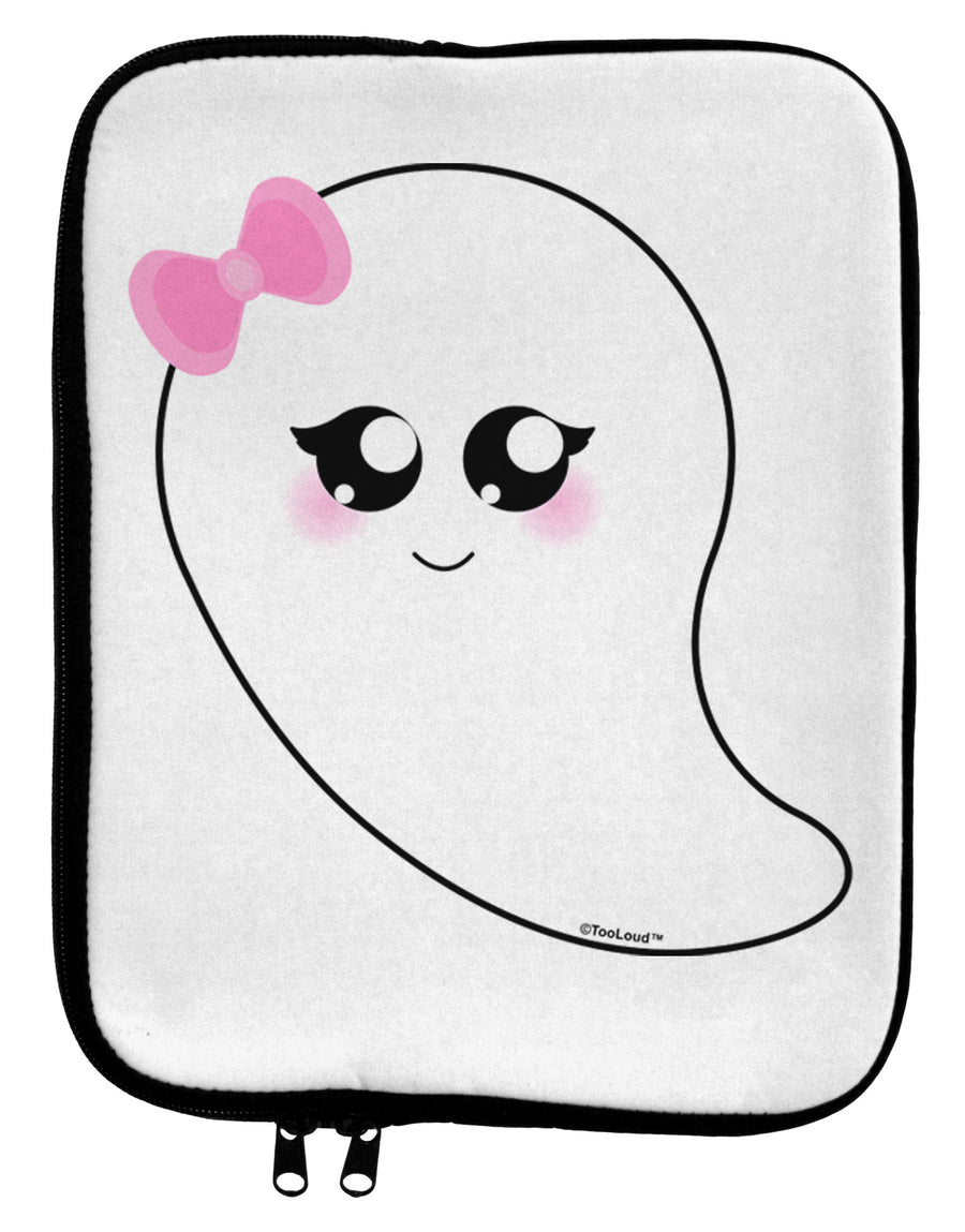 Cute Girl Ghost Halloween 9 x 11.5 Tablet Sleeve-TooLoud-White-Black-Davson Sales