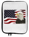 Patriotic USA Flag with Bald Eagle 9 x 11.5 Tablet Sleeve by TooLoud-TooLoud-White-Black-Davson Sales