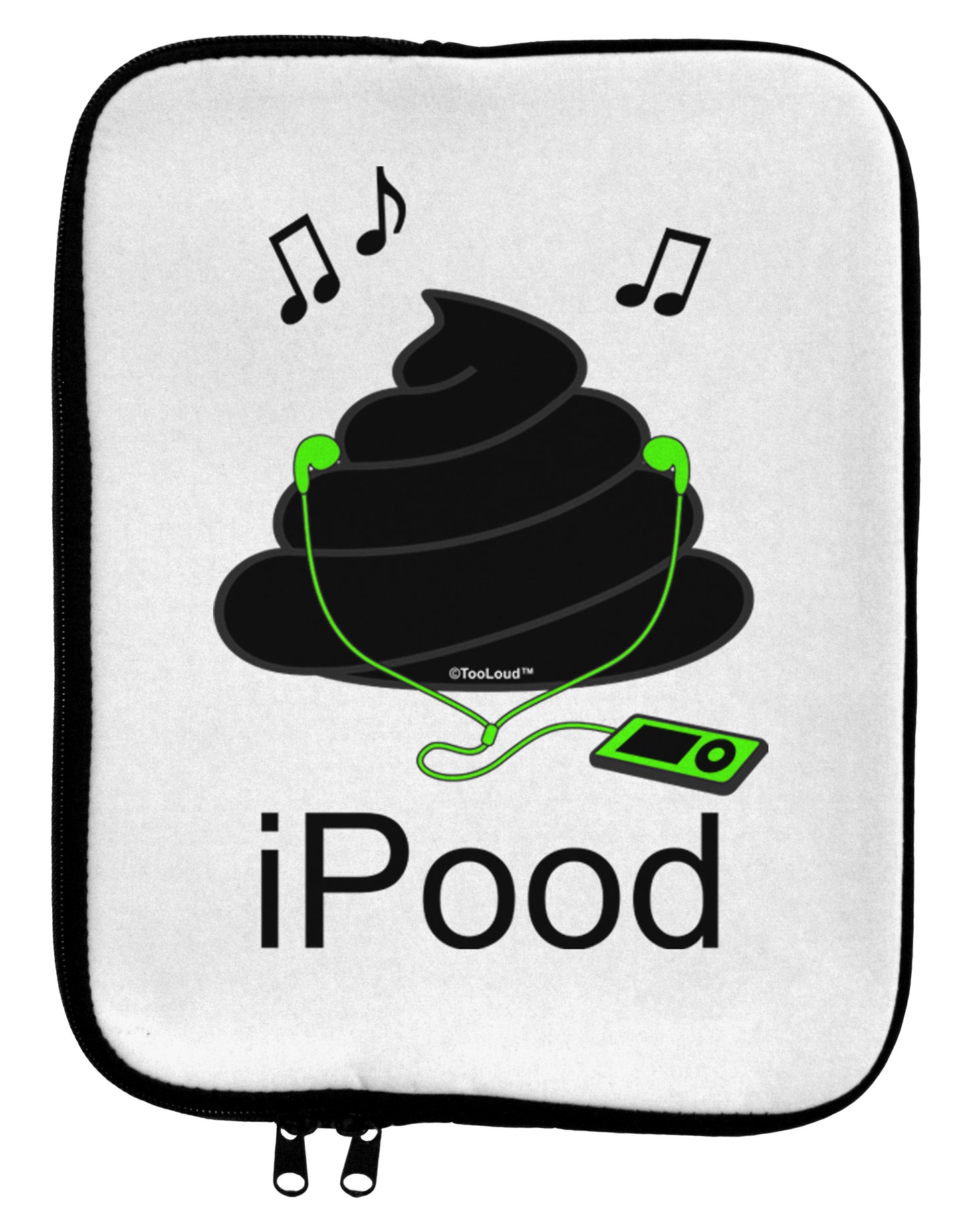 iPood 9 x 11.5 Tablet Sleeve-TooLoud-White-Black-Davson Sales