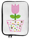 Easter Tulip Design - Pink 9 x 11.5 Tablet Sleeve by TooLoud-TooLoud-White-Black-Davson Sales