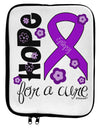 Hope for a Cure - Purple Ribbon Epilepsy - Flowers 9 x 11.5 Tablet Sleeve by TooLoud-TooLoud-White-Black-Davson Sales